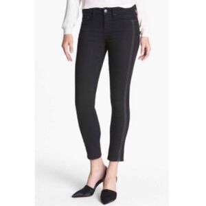 Vince Ankle Skinny Black Printed Stripe Jeans